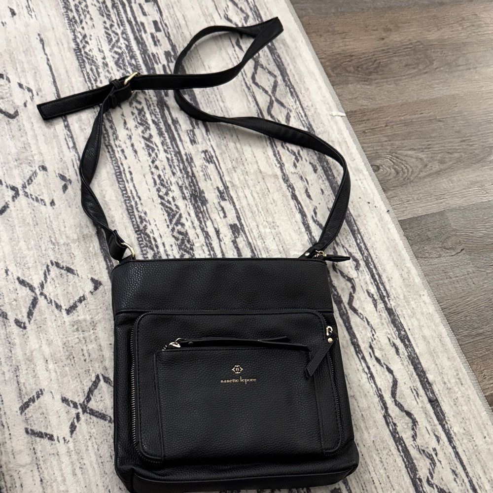 Nanette Lepore Black Leather Shoulder Bag - Picture 7 of 7